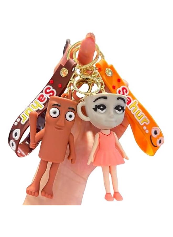 Tralalero Tralala Keychain, Funny Italian Brainrot Meme Shark FigurineKeychain, Cute Key chain For Backpack