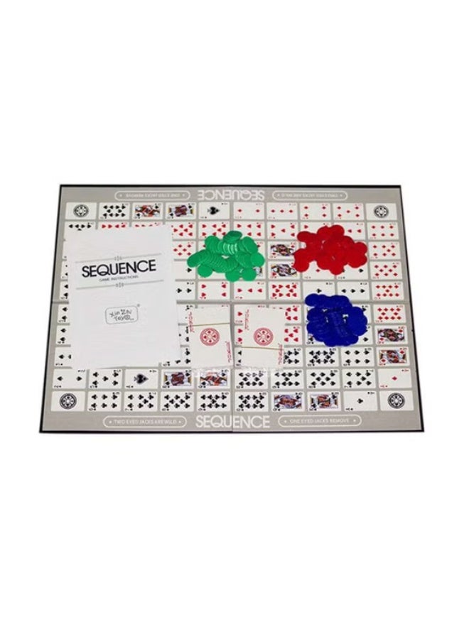 SEQUENCE Family Game Sequence Strategy Foldable Board Card Game Suitable For 2-12 Players - Image 3