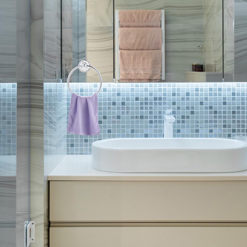 Stainless Steel Wall Mounted Hand Towel Holder With Rounded Corners - Image 3