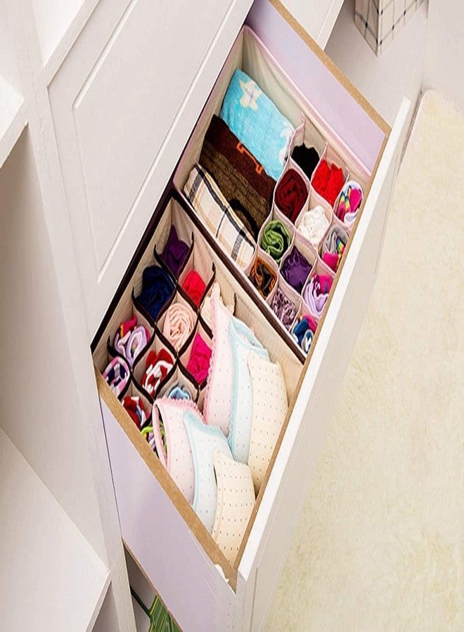 EBOFAB Multi Compartment Foldable Closet Storage Box with 16 Grids | Drawer Organizer for Underwear, Bra, Panty & Innerwear | Wardrobe Organizer for Neat & Space-Saving Storage - Image 2