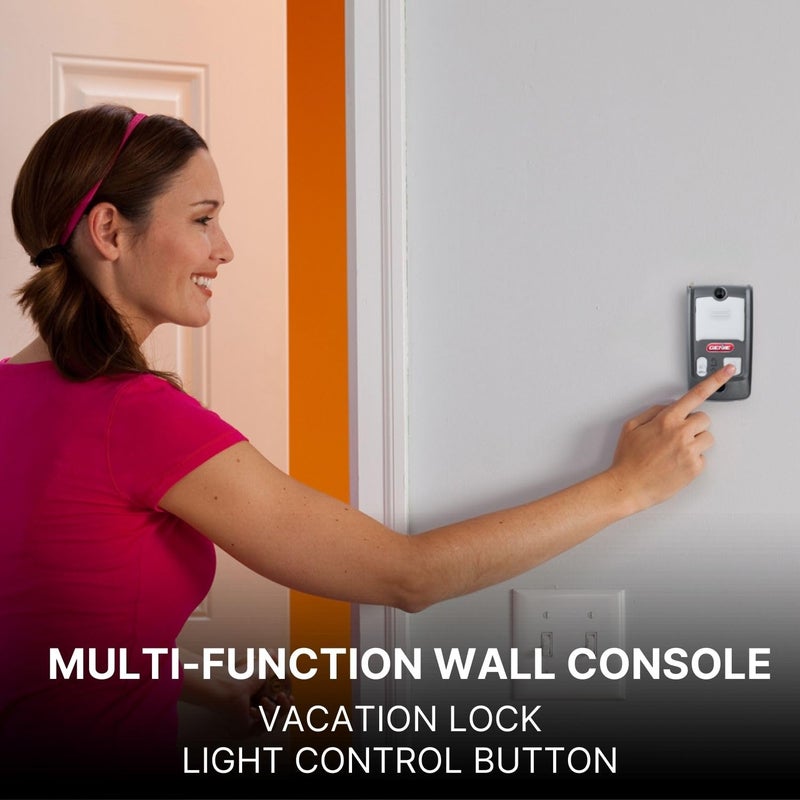 Genie Series II Garage Door Opener Wall Console - Sure-Lock/Vacation Lock for Extra Security - Light Control Button - Compatible with All Genie Series II Garage Door Openers - Model GBWCSL2-BX - Image 4