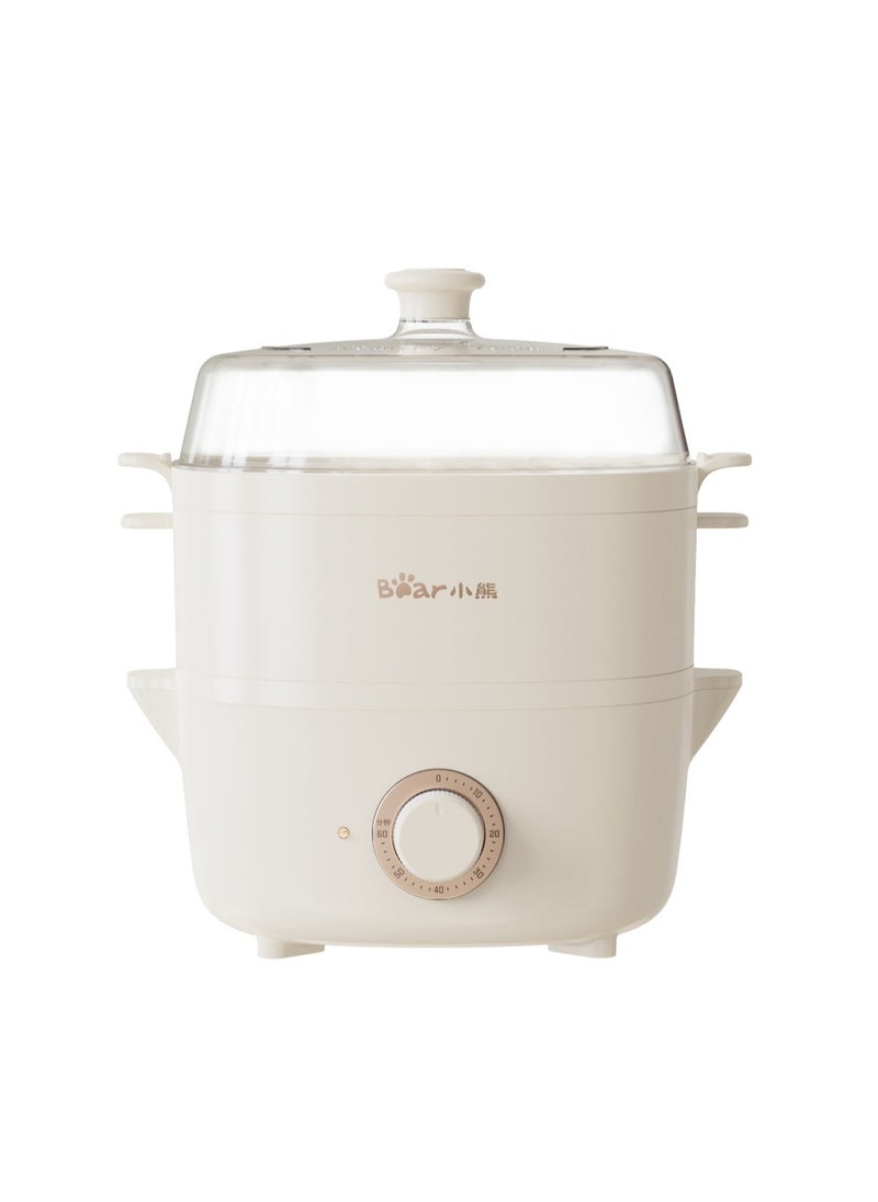 Bear - 4L Electric Food Steamer Cooker with Timer 600W Multifunctional Double Layer Household Electric Steamer Cooking Pot For kitchen Home - Image 1