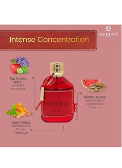 DUMONT PARIS Dumont NITRO RED 3.4oz - Eau De Parfum - for Him  - Image 5