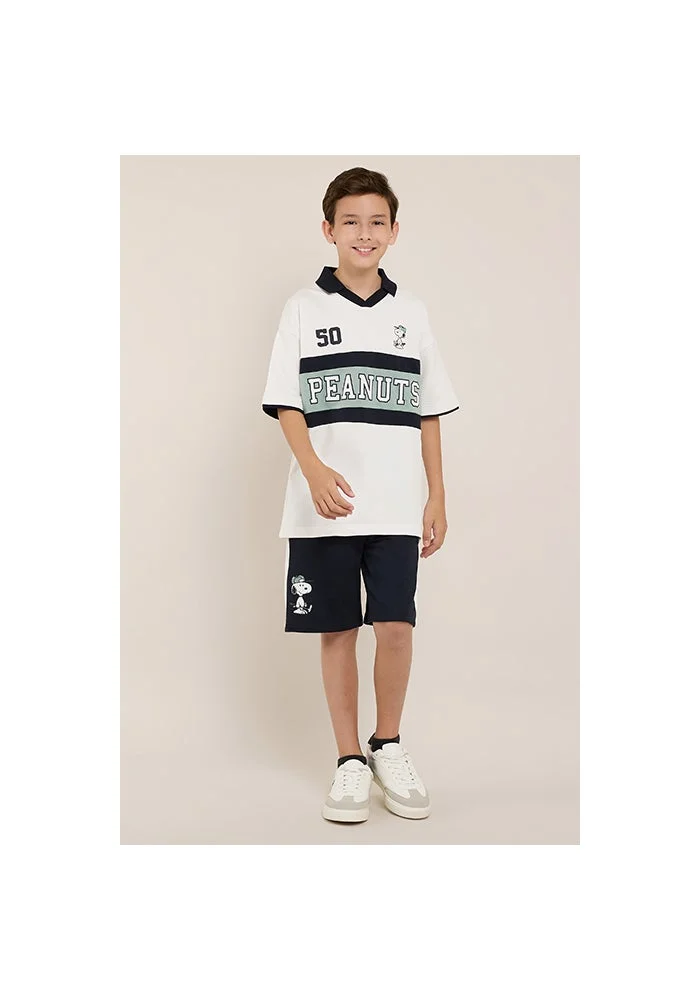 أر أند بي Snoopy Print Shorts with Drawstring Waist