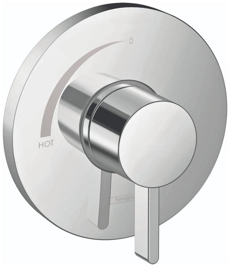 hansgrohe Ecostat S Modern Minimalist Easy Control 1Handle Pressure Balance Shower Valve Trim in Chrome 15739001