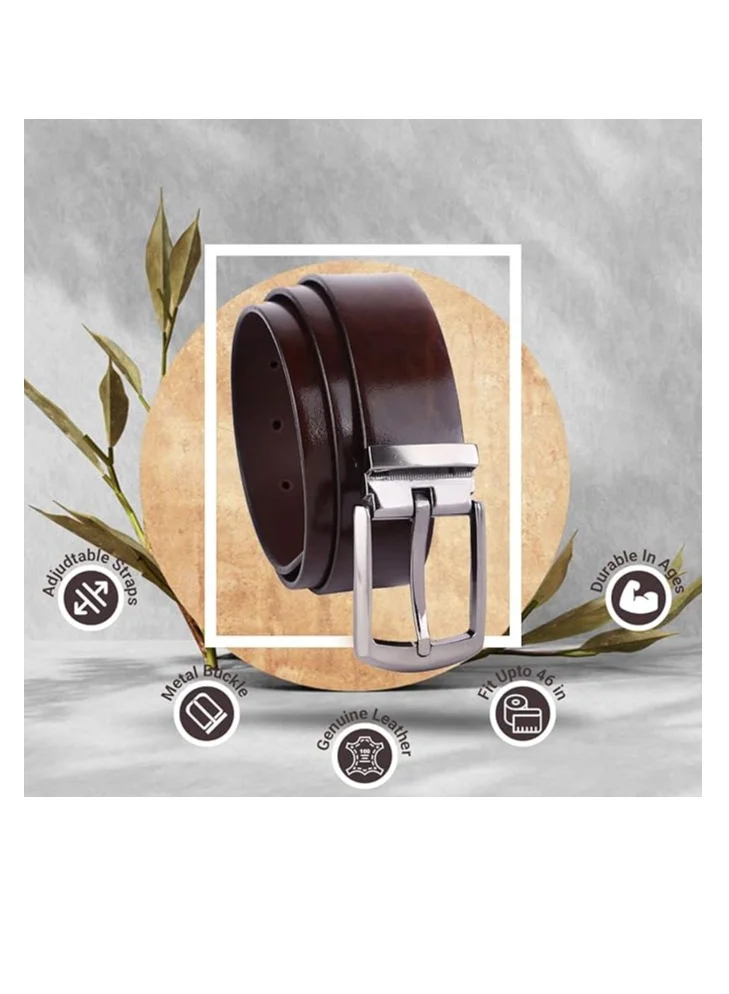 HAMMONDS FLYCATCHER Men’s Formal/Casual Brown Belt | BL8005 ( Brown, Genuine Leather), Caramel Brown, Free Size (38HV)