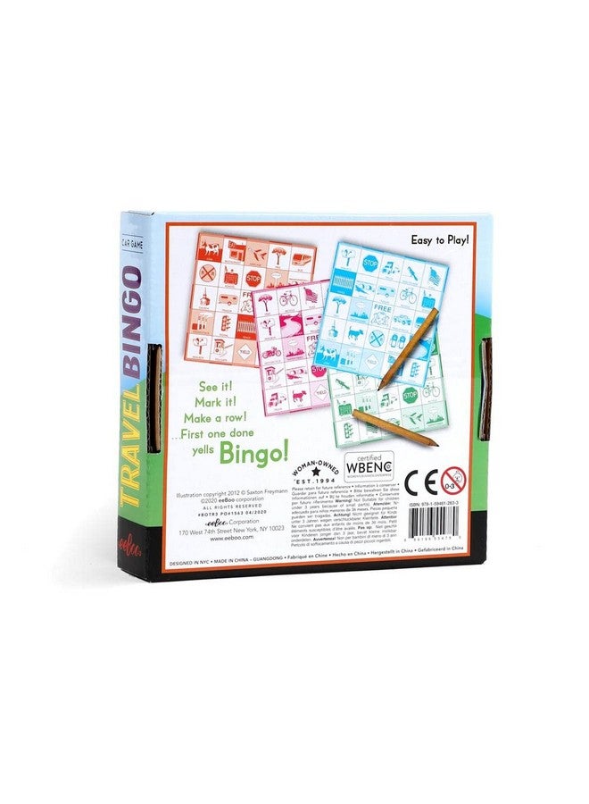 eeBoo: Travel Bingo Game, Make Every Drive a Happy One! Car Game, Includes 4 Bingo Pads & 4 Pencils, Develops Observational Skills, Patience, and Simple Logic, for 1 to 4 Players - Image 4