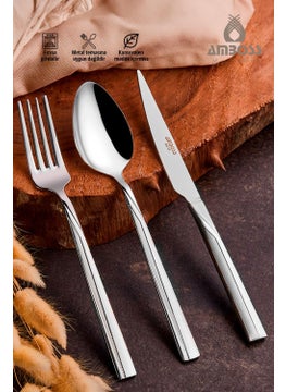 AMBOSS Sky 19 Piece Stainless Steel Fork Knife Spoon and Cast Iron Nonstick Cake Mold Set  - Image 4
