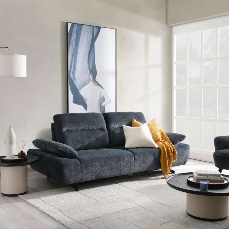 Pan Home أريكة إلكترا 3 مقاعد - زرقاء - Image 1