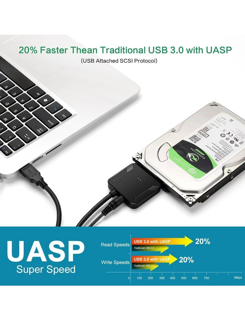 SATA To USB 3.0 Adapter Cable External Hard Drive Adapter Convert Support 2.5 3.5 SSD HDD Data Transfer - Image 5