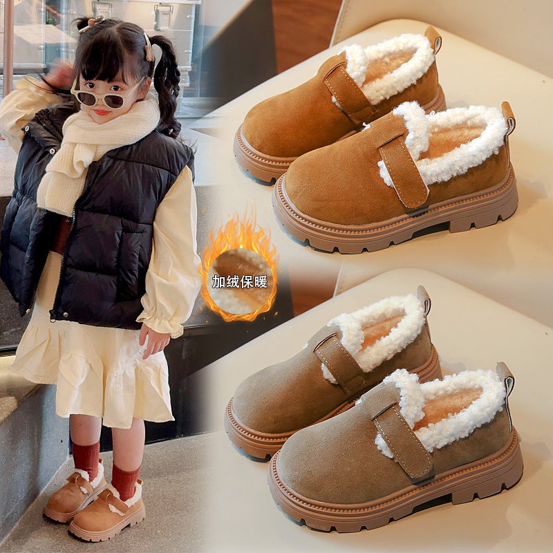 Thick-Soled Shoes For Women 2025 Snow Boots Birkenstock Shoes For Women Fleece-Lined And Thickeneded Versatile Warm Winter Fashion Cotton Shoes Furry Shoes - Image 2