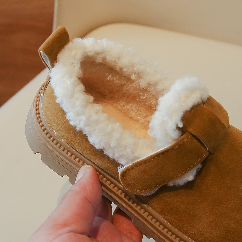 Thick-Soled Shoes For Women 2025 Snow Boots Birkenstock Shoes For Women Fleece-Lined And Thickeneded Versatile Warm Winter Fashion Cotton Shoes Furry Shoes - Image 4