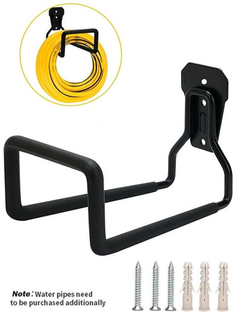 Metal Garden Hose Holder, Heavy Duty Water Hose Hanger, Multifunctional Wall Mounted for Outside Yard, Garage, Utility Room, Storage Room