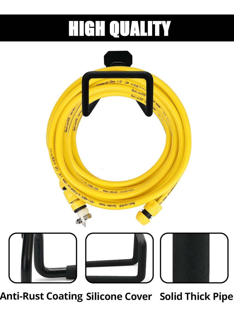 YIM-VIBEHAUS Metal Garden Hose Holder, Heavy Duty Water Hose Hanger, Multifunctional Wall Mounted for Outside Yard, Garage, Utility Room, Storage Room - Image 3