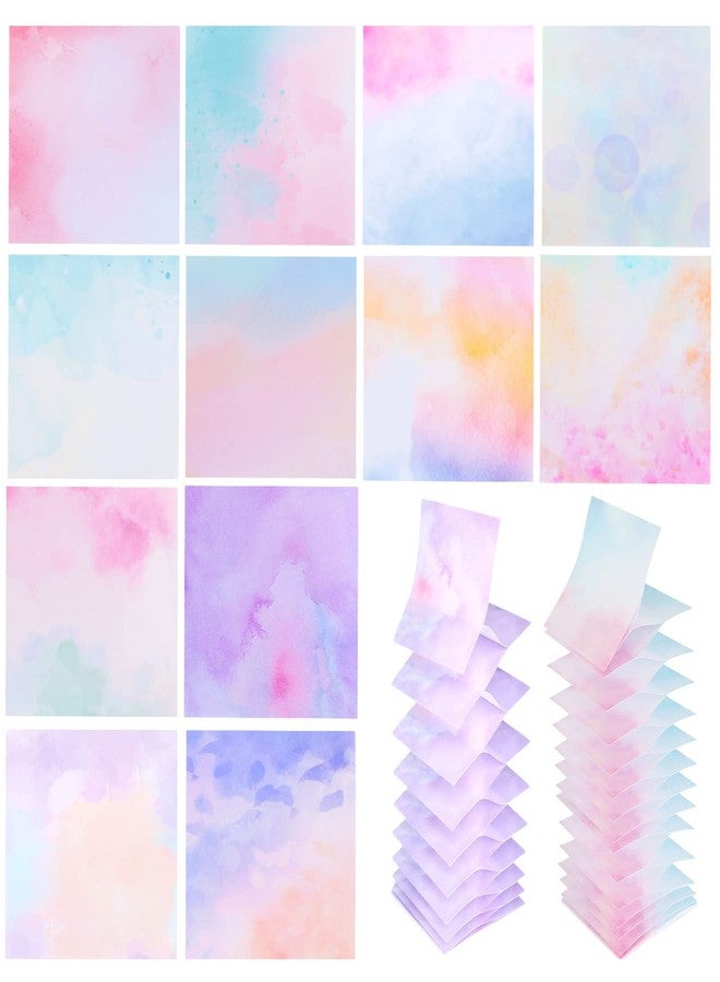 FASBET 12 Pads Pop up Sticky Notes, 3x3 Cute Gradient Watercolor Self Stick Notes Pads, Multi Color Super Adhesive Memo Pads Refills, Easy to Post Paper Home Office Notebooks Supplies Accessories - Image 1