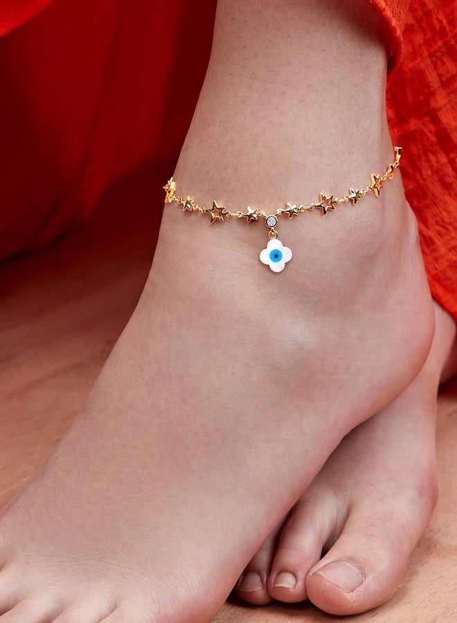 مينوتيا خلخال MINUTIAE مطلي بالذهب بتصميم سلسلة للنساء والفتيات_MNT0386FL_G - Image 3