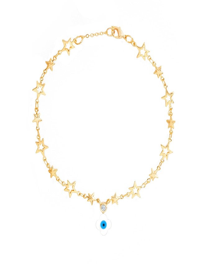 مينوتيا خلخال MINUTIAE مطلي بالذهب بتصميم سلسلة للنساء والفتيات_MNT0386FL_G - Image 1