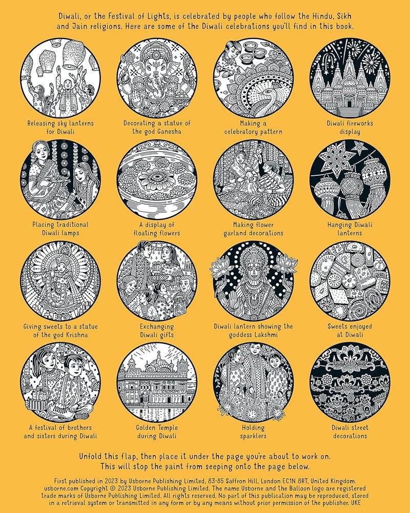 Usborne Publishing Ltd Diwali Magic Painting Book - Image 2