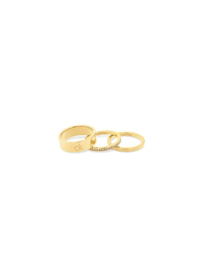 CALVIN KLEIN Brand Detailed Trio Rings Sets