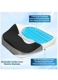 Arabest Seat Cushion Memory Foam for Office Chair Breathable Seat Pads Orthopedic Chair Cushion Fo rCar Seats Desk Chairs Gaming And Computer Chairs Non-Slip Cushion Washable Removable Cover  - Image 4
