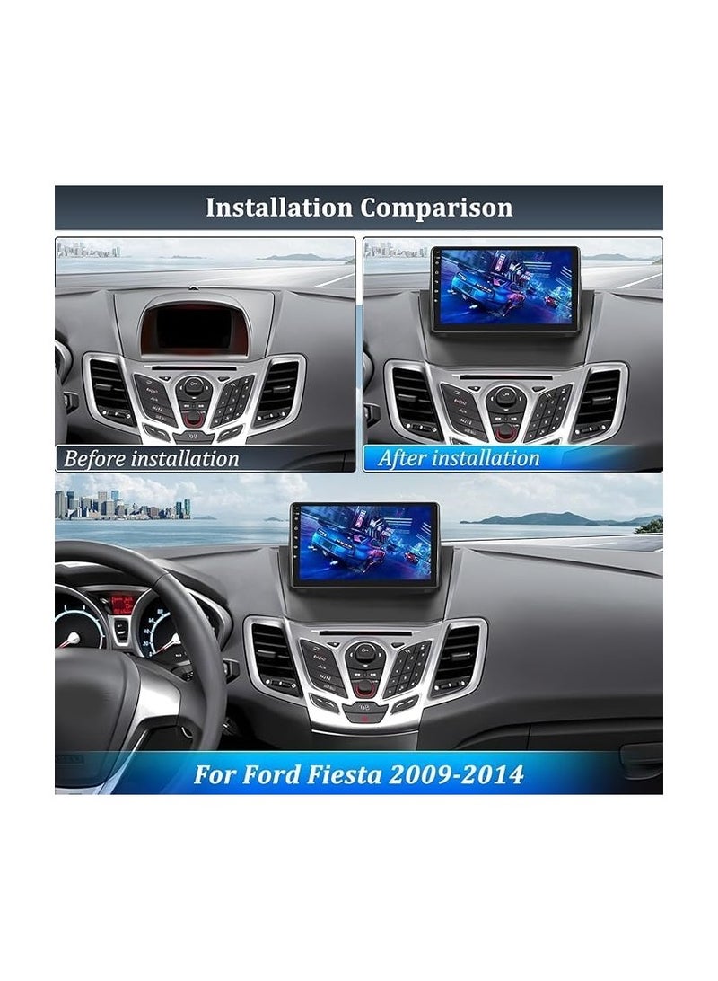 SHEZA STAR Android Car Stereo for Ford Fiesta 2009 2010 2011 2012 2013 2014 1GB RAM 32GB ROM 9 Inch MirrorLink WiFi BT, IPS Touch Screen with AHD Camera Included - Image 2