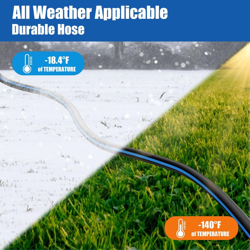 Besiter Heavy Duty Garden Hose 5/8" 50FT: Flexible Rubber Water Hose with 10 Function Sprayer - Leakproof Hose Male to Female Fittings - Durable Hose for Yard, Lawn, Car Wash, Outdoor, Watering - Image 5