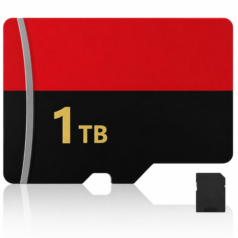 MicroXC Micro Memory Card 1024GB Class 10 TF Card with Adapter High-Speed for Tablet, Camera, Drone; PVC material, black; ultra-fast read/write, durable design - Image 1
