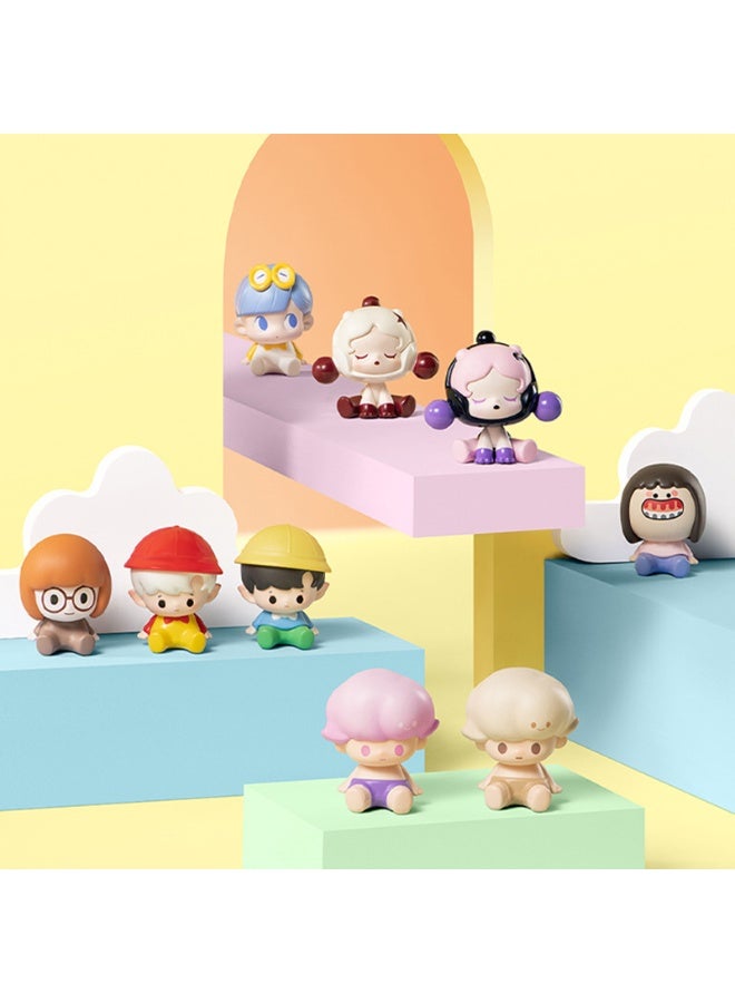 POP MART POPMART sitting posture rows of small dolls gift ornaments car decoration blind box gifts for family and friends  - Image 3