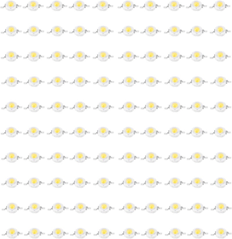 ديودات LED SMD + 100 حبة LED، رقائق ديودات باعثة للضوء عالية القوة (1 واط) من نوع SMD لأجهزة الإضاءة الخاصة بالمبتدئين (DIY). - Image 1