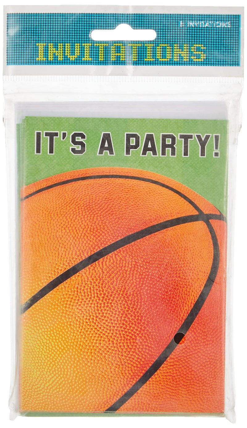 Amscan Basketball Fan Folded Party Invitations