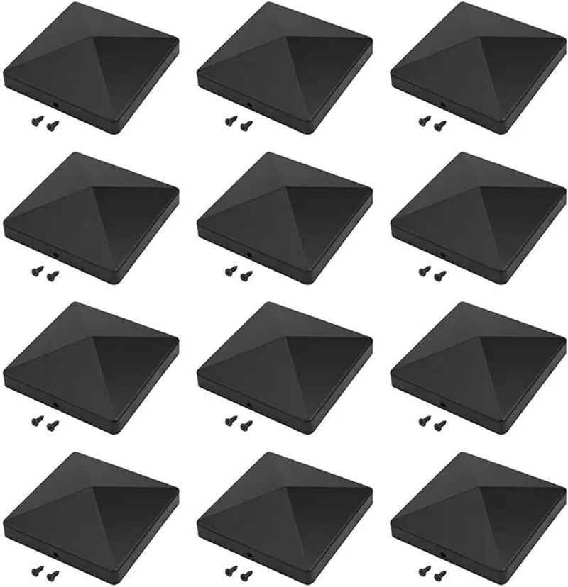 Fence Post Caps 12Pcs 4x4 Cap Weather Easy Installation Fade Resistance Material Outdoor Use for Decks for Mailbox Lamp Deck - Image 5