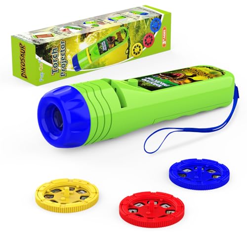Pup Go Dinosaur Projector Flashlight for Kids Ages 3+, 3 Discs 24 Images, Cool Dinosaurs Toys for Boys Girls, Dinosaur Kids Flashlight, Night Light Projector, Idea Dinosaurs Gifts for Toddler Children - Image 2