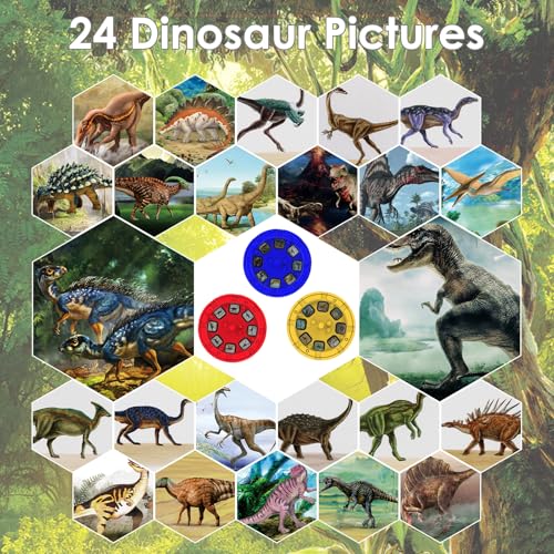 Pup Go Dinosaur Projector Flashlight for Kids Ages 3+, 3 Discs 24 Images, Cool Dinosaurs Toys for Boys Girls, Dinosaur Kids Flashlight, Night Light Projector, Idea Dinosaurs Gifts for Toddler Children - Image 4