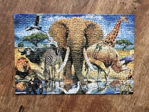 TDC Games World’s Smallest Jigsaw Puzzle, African Oasis – Mini Puzzles, Small Challenging Travel Art Puzzle for Adults, 200+ Pieces, 6 x 4 inches - Image 3