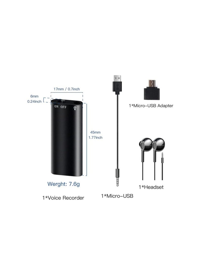 مسجل صوت، تسجيل متواصل لمدة 300 ساعة، USB، صوت MP3، يعمل بالتنشيط الصوتي (Q2-32GB) - Image 2