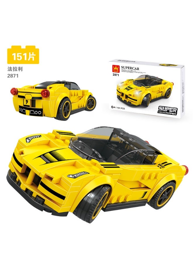 wange Supercar LaFerrari Building Blocks Set 2871 (Age 6+ , 143 Pieces) - Image 1