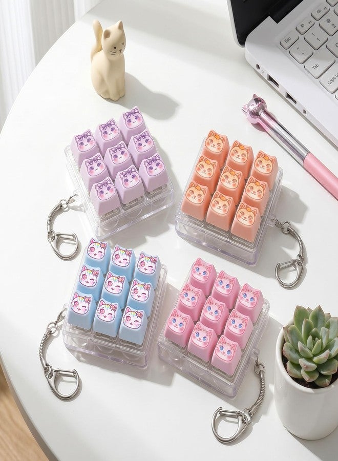FunisFun Macaron Cat Mechanical Keyboard Fidget Keychain with Clicky Sound - Image 5