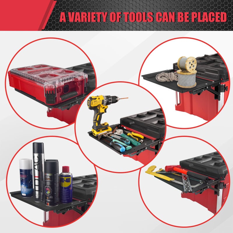 BPOPO Folding Magnetic Table Compatible with Milwaukee Packout Toolbox,Powerful Magnetic Tool Tray Side on Your PACKOUT System - Image 3
