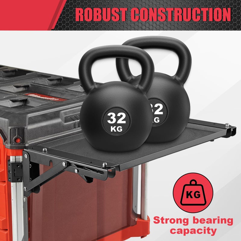 BPOPO Folding Magnetic Table Compatible with Milwaukee Packout Toolbox,Powerful Magnetic Tool Tray Side on Your PACKOUT System - Image 5