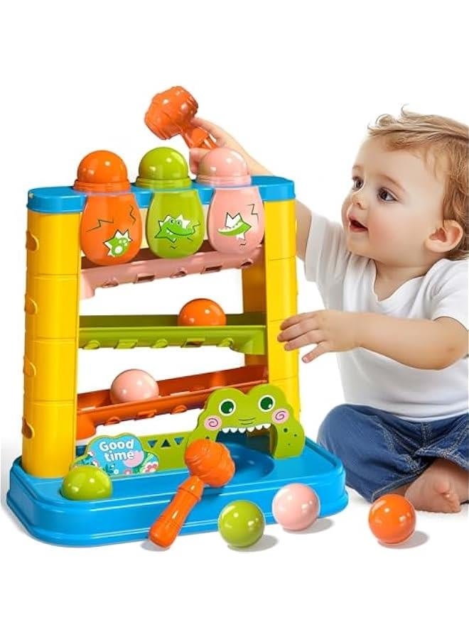 لعبة مطرقة للأطفال، ألعاب كرة متدحرجة للأطفال من عمر 3 سنوات - لعبة كرة الطرق، لعبة مطرقة للضرب، ألعاب للأطفال من 3-4 سنوات، ألعاب خارجية للأطفال من 5-8 سنوات، هدية عيد ميلاد، للأطفال من 36 شهرًا - Image 1