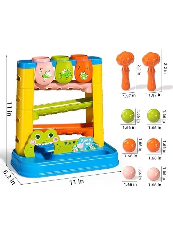 لعبة مطرقة للأطفال، ألعاب كرة متدحرجة للأطفال من عمر 3 سنوات - لعبة كرة الطرق، لعبة مطرقة للضرب، ألعاب للأطفال من 3-4 سنوات، ألعاب خارجية للأطفال من 5-8 سنوات، هدية عيد ميلاد، للأطفال من 36 شهرًا - Image 4