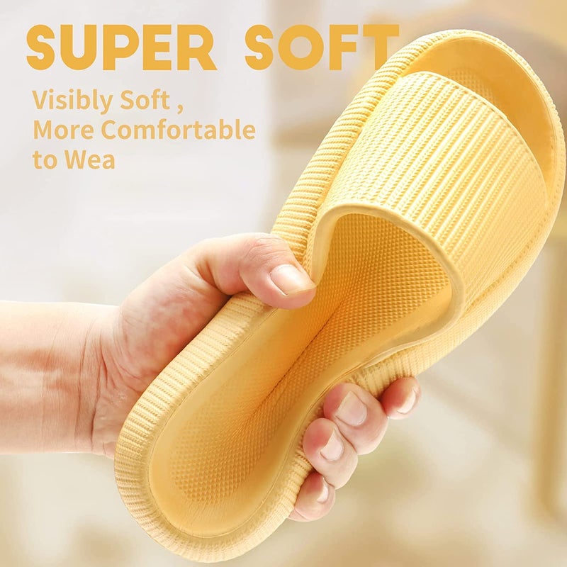 Non-Slip Thick Cloud Slides for Women and Men, Fast-Dry Pillow Slippers for Shower Home Spa Beach - Image 5