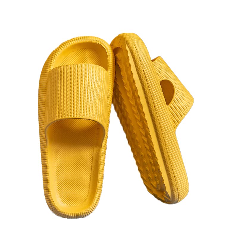 Non-Slip Thick Cloud Slides for Women and Men, Fast-Dry Pillow Slippers for Shower Home Spa Beach - Image 1
