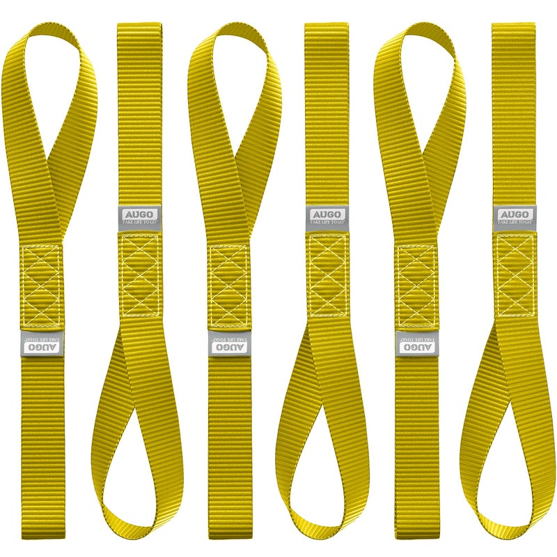 AUGO Heavy Duty Soft Loops Pack of 615 x 17 Tie Down Anchor Straps for Use wRatchet Strap Hooks 3000Lb Load Capacity 10000Lb Break Strength Great for Motorcycle Bike Roof Rack Etc - Image 3