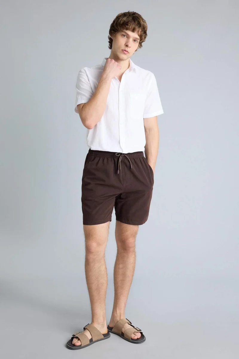 Defacto  Regular Fit Elastic Waist Swim Shorts for Men | Best Price UAE