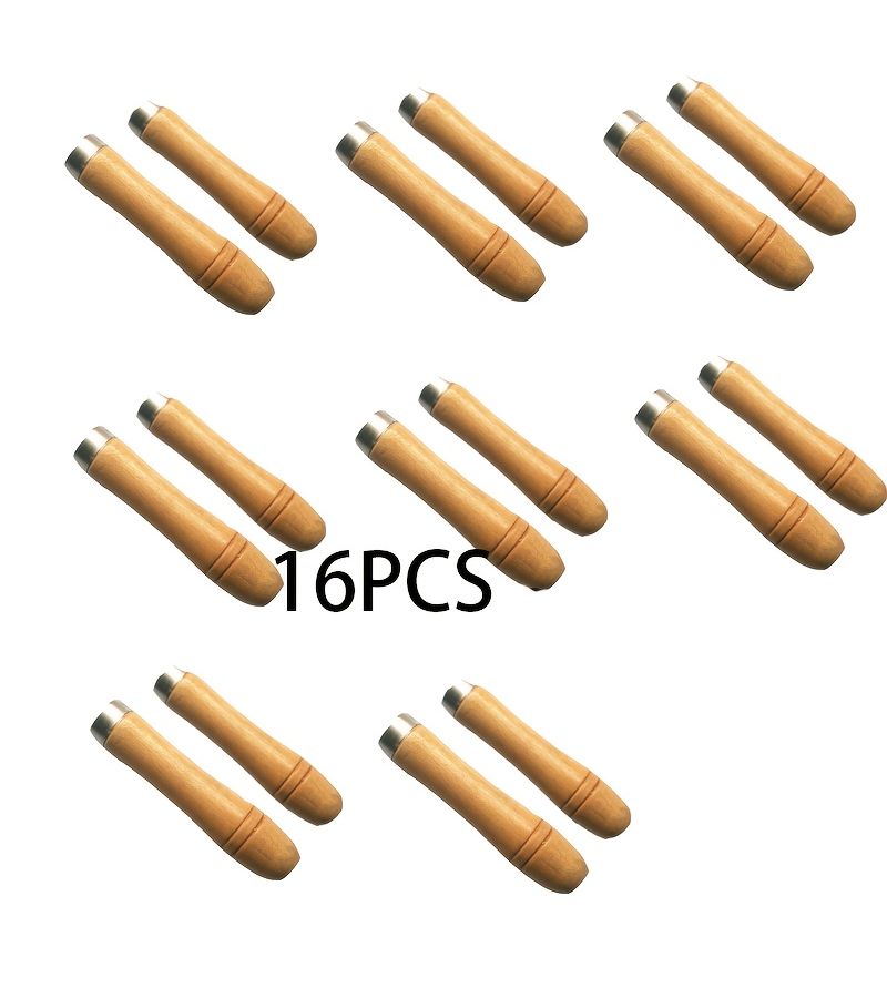 16 Pieces Wood Handle Set 8 Large 8 Small For Screwdriver Hand Drill - Image 2