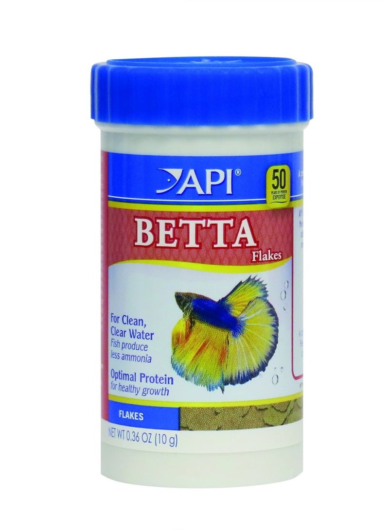 ايه بي آي رقائق API Betta للأسماك 0.36 أونصة - نظام غذائي يومي غني بالعناصر الغذائية لأسماك البيتا