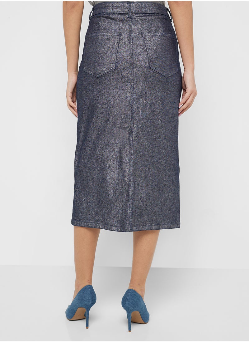 VERO MODA High Waist Denim Skirt  - Image 2