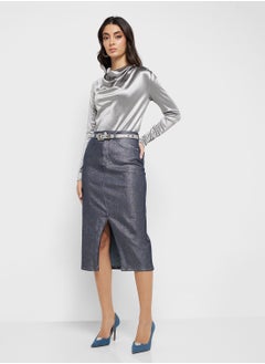 VERO MODA High Waist Denim Skirt  - Image 5
