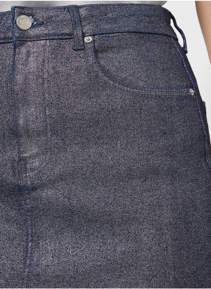 VERO MODA High Waist Denim Skirt  - Image 3